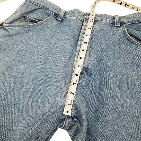 Wrangler Jeans Mens Relaxed Fit Blue Y2K Light Wash 38x32 Denim Straight Leg - Picture 9 of 11